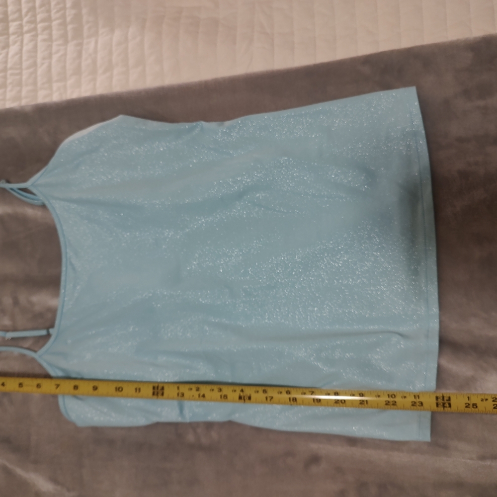 White House Black Market Shimmering Blue Camisole